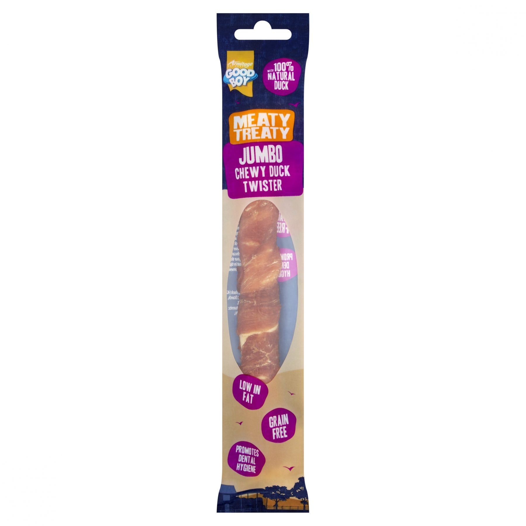 Good Boy Meaty Treaty Jumbo Chewy Duck Twister Dog Treats 70g - Where 